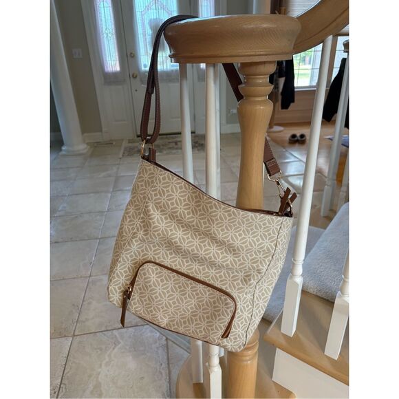 Rosetti Handbags - Rosetti Beige Print Cloth Handbag